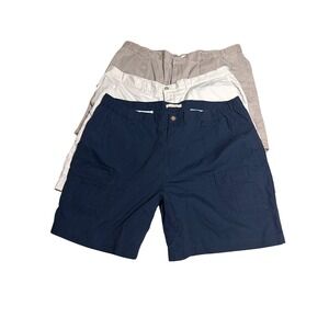 Savane Mens Cargo  Shorts Bundle 3 Pair Navy Off White Tan Size 44 Big & Tall